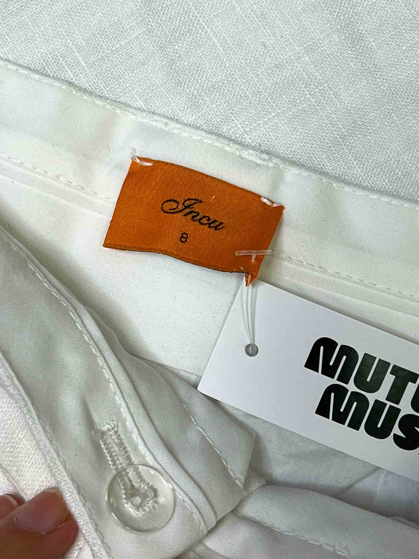 Size 8 | Incu White Linen Pants