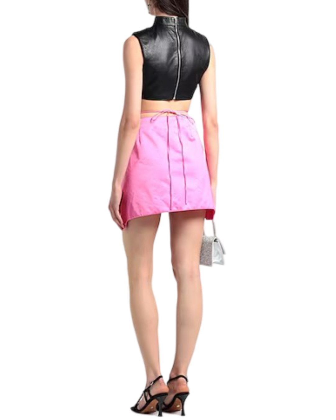 Size 4 (S)| Helmut Lang Pink Satin Mini Skirt