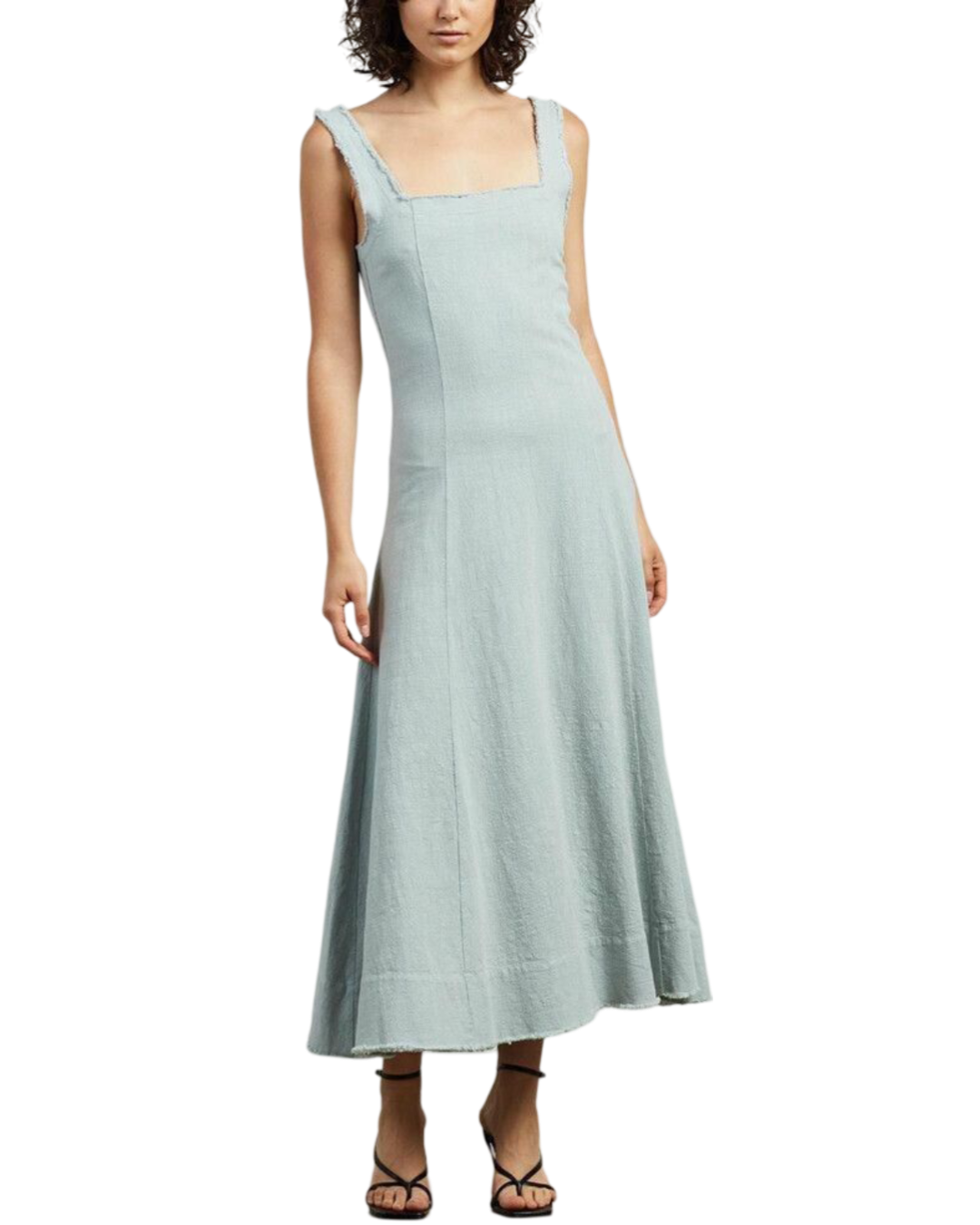 Size 8 | Marle Dusk Blue Anouk Linen Blend Maxi Dress