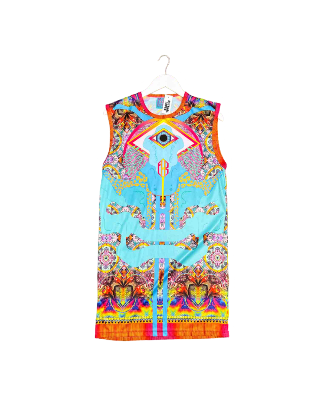 Size M | Nixi Killick Multicoloured Digital Print Knee Length Dress