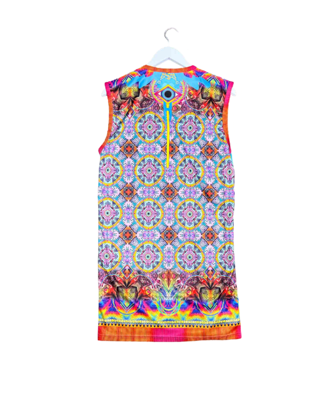 Size M | Nixi Killick Multicoloured Digital Print Knee Length Dress