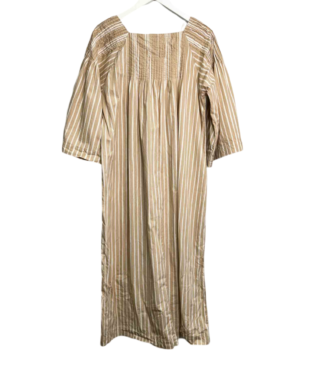 Size S | Marimekko Beige and White Cotton Vaisto Piccolo Maxi Dress