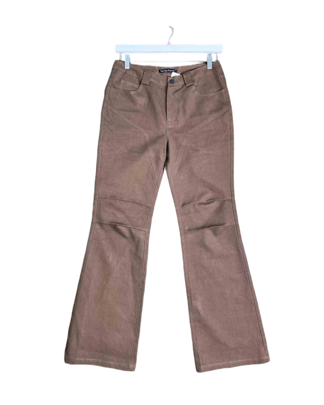 Size L | Fax Copy Express Brown Flared Pants