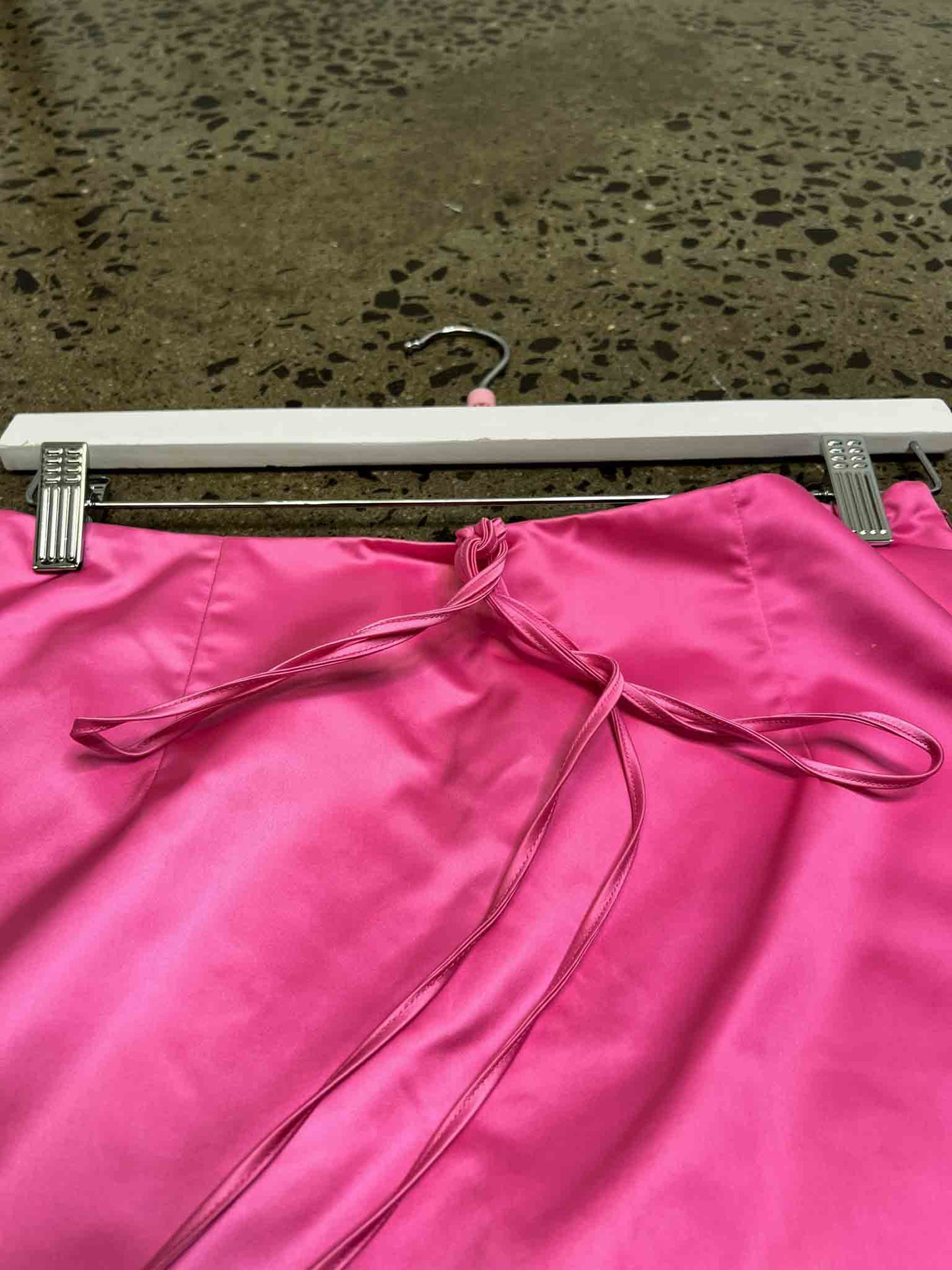 Size 4 (S)| Helmut Lang Pink Satin Mini Skirt