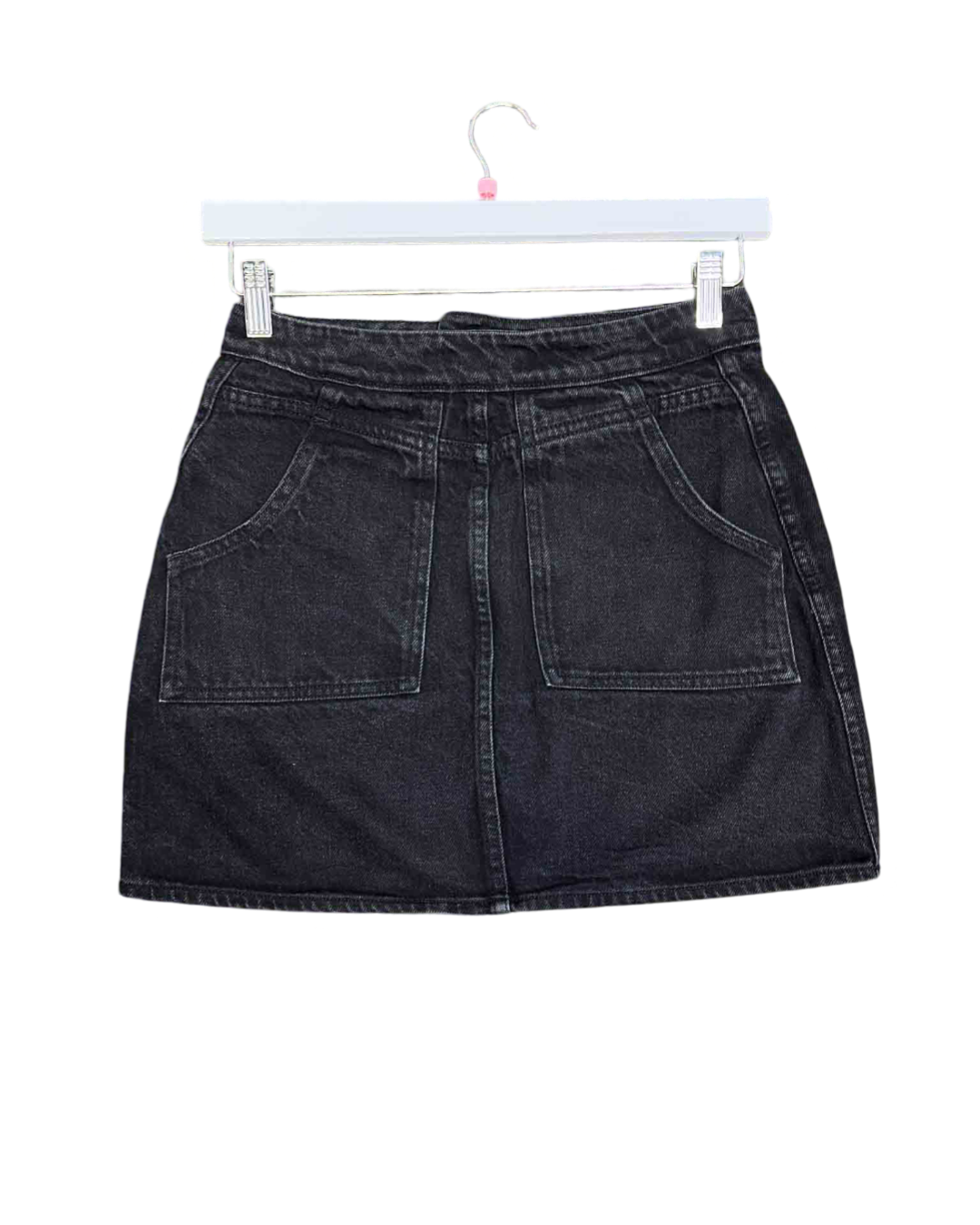 Size M | Eckhaus Latta Black Denim El Mini Skirt