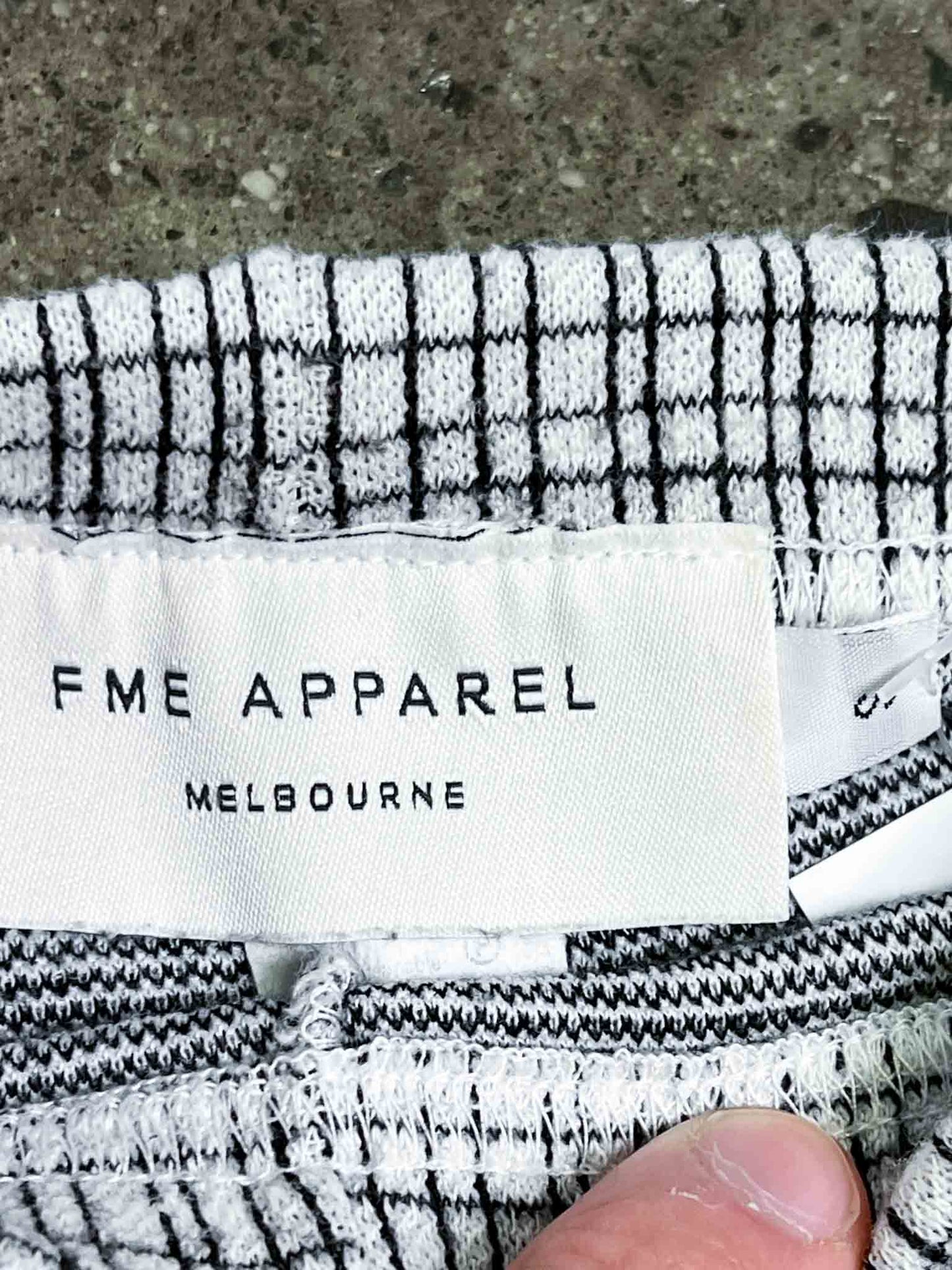 Size S | FME Apparel Grey and Black Check Pants