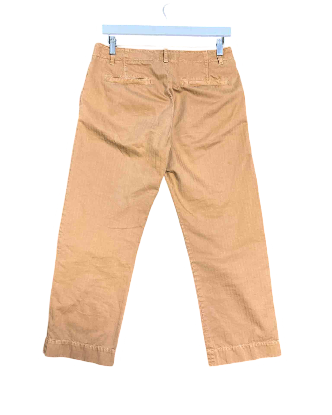 Size 4 (14) | Nili Lotan Camel Tomboy Cotton Blend Twill Straight Leg Pants