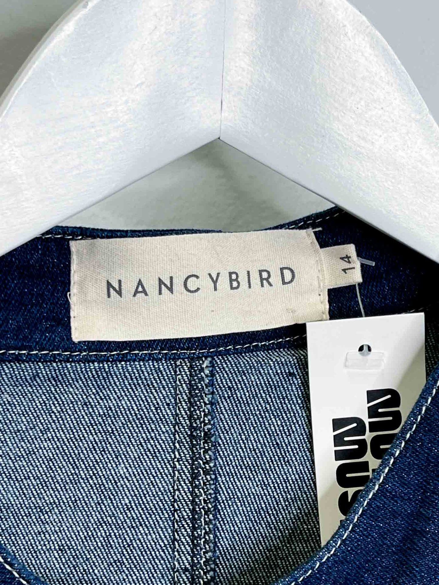 Size 14 | Nancybird Dark Wash Selene Knee-Length Denim Dress