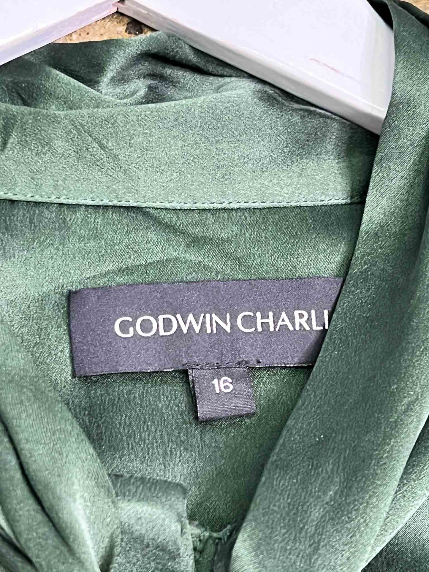 Size 16 | Godwin Charlie Green Silk Eva Blouse