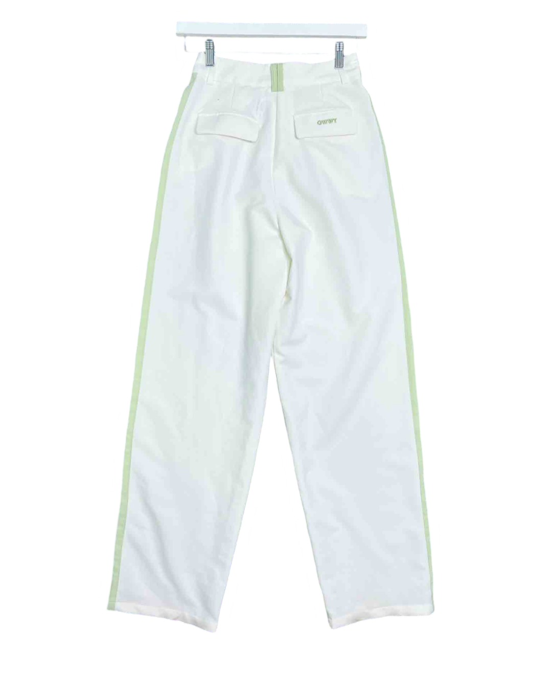 Size S | OWWY White and Spearmint Kirby Tailored Pants