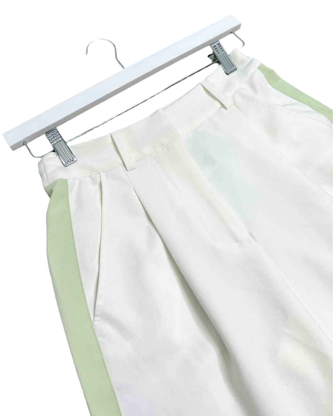 Size S | OWWY White and Spearmint Kirby Tailored Pants