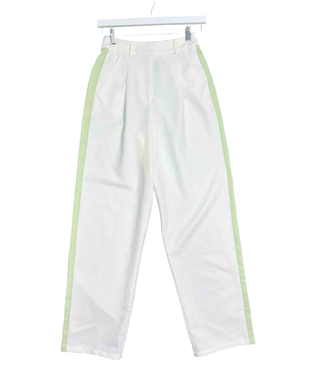 Size S | OWWY White and Spearmint Kirby Tailored Pants