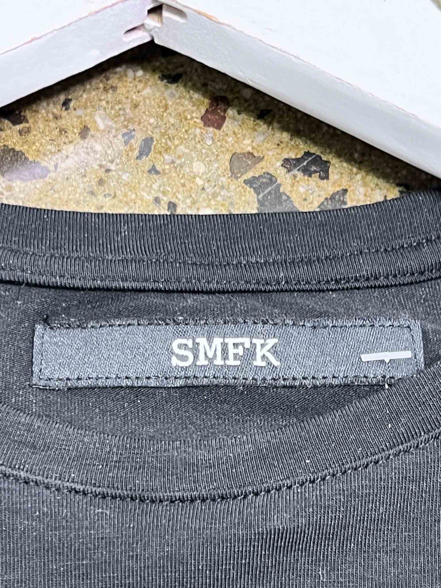 Size M | SMFK Black Mesh Cross Circle Long Sleeve Crop Top