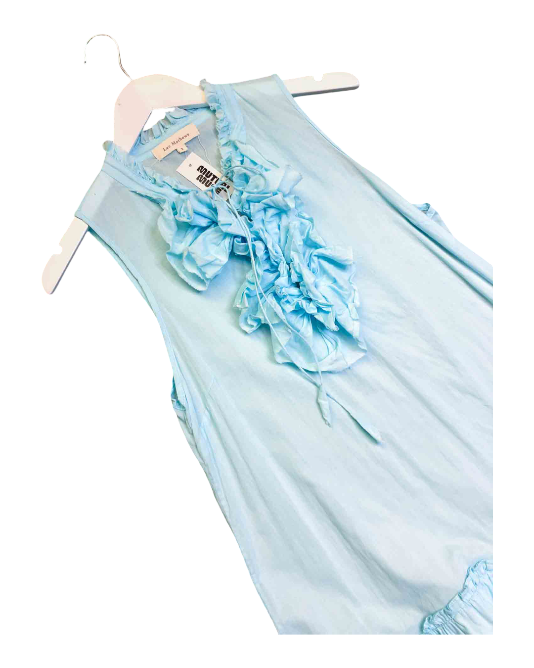 Size 3 (12) | Lee Mathews Ruffle Neck Midi Dress