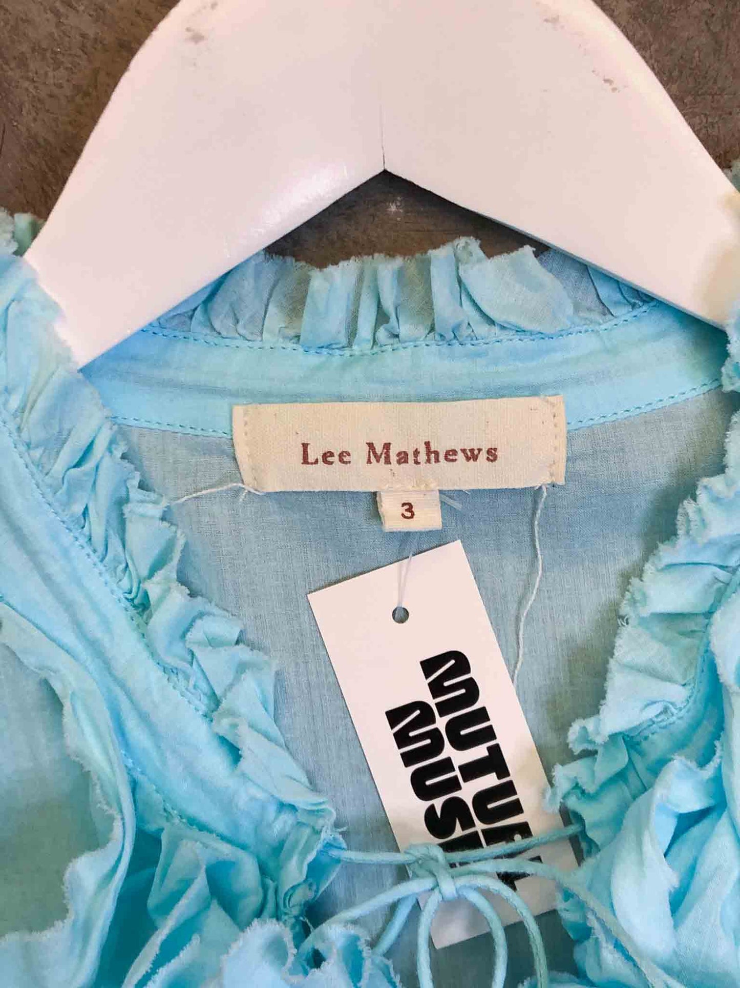 Size 3 (12) | Lee Mathews Ruffle Neck Midi Dress