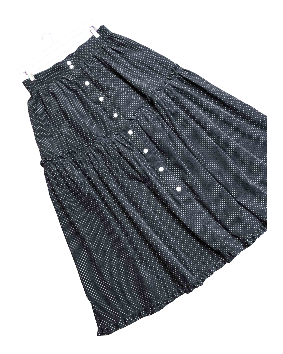 Size 4 (L) | Lee Matthews Polkadot Tiered Maxi Skirt