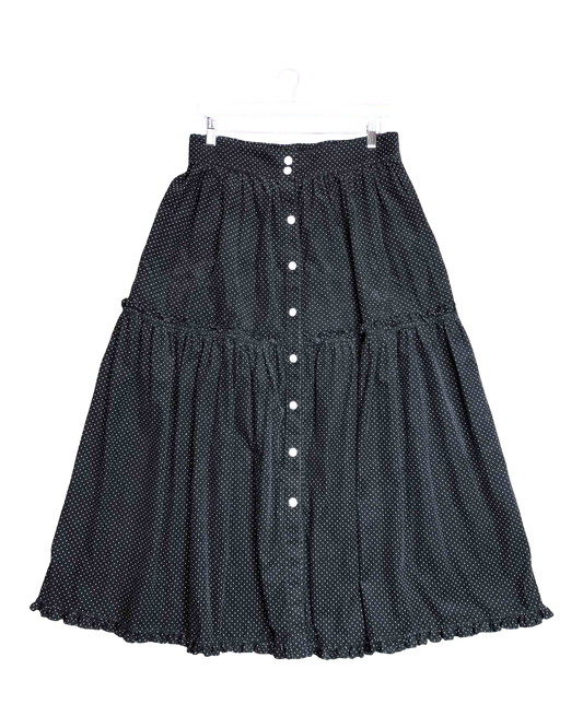 Size 4 (L) | Lee Matthews Polkadot Tiered Maxi Skirt