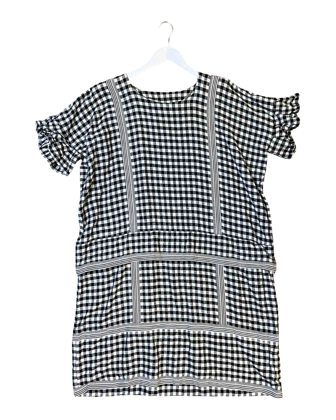 Size S | P.A.M Check Midi Linen Blend Dress