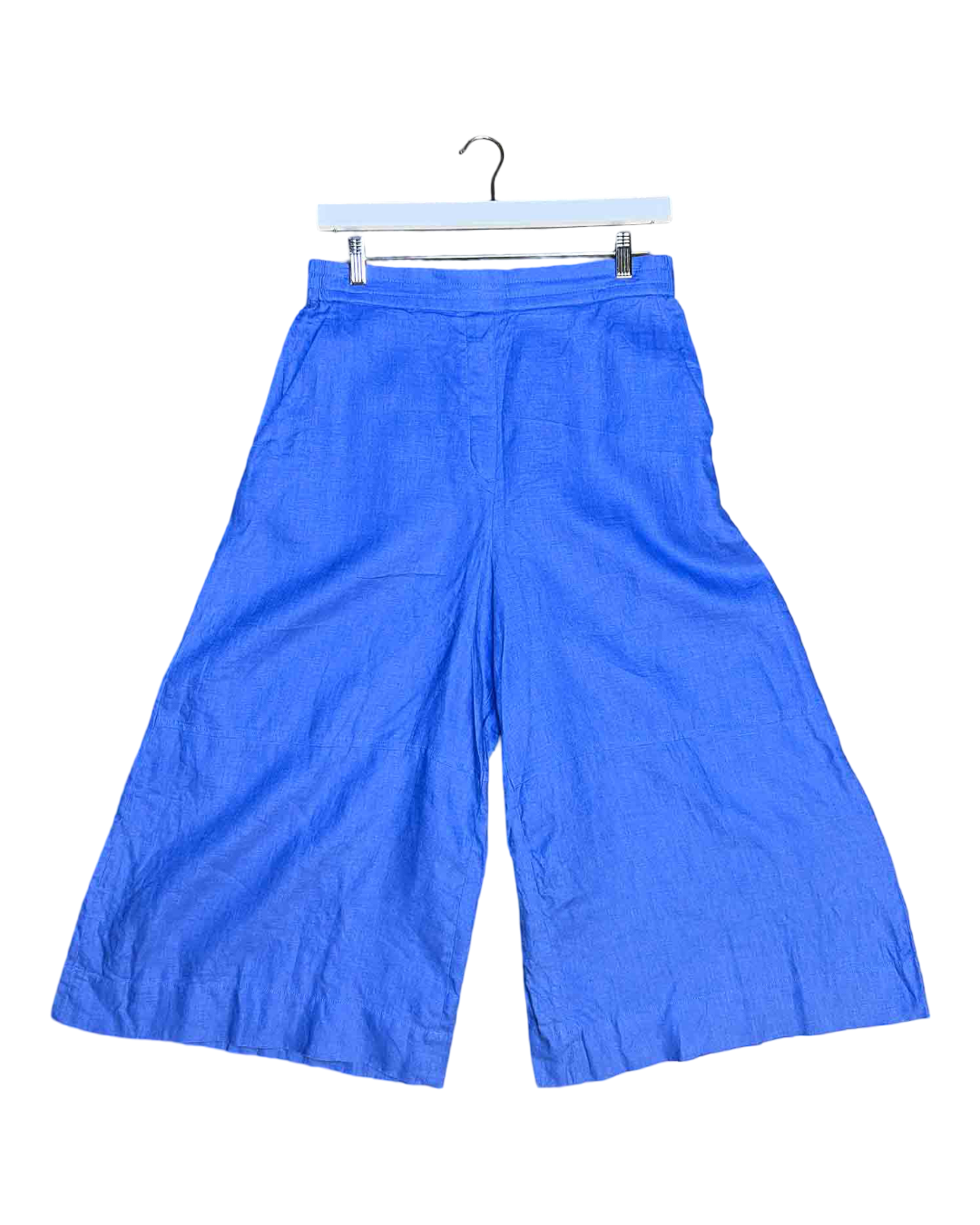 Size 40 (M) | COS Blue Linen Wide-Leg Pants