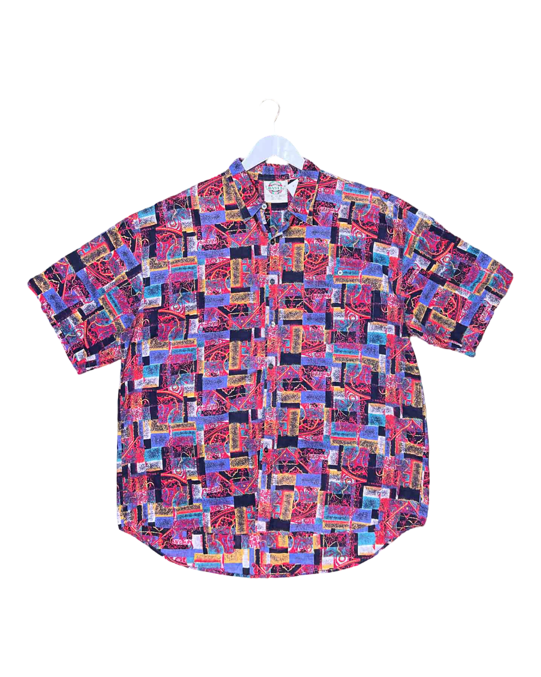 Size XL | Basix Geometric Cotton Shirt