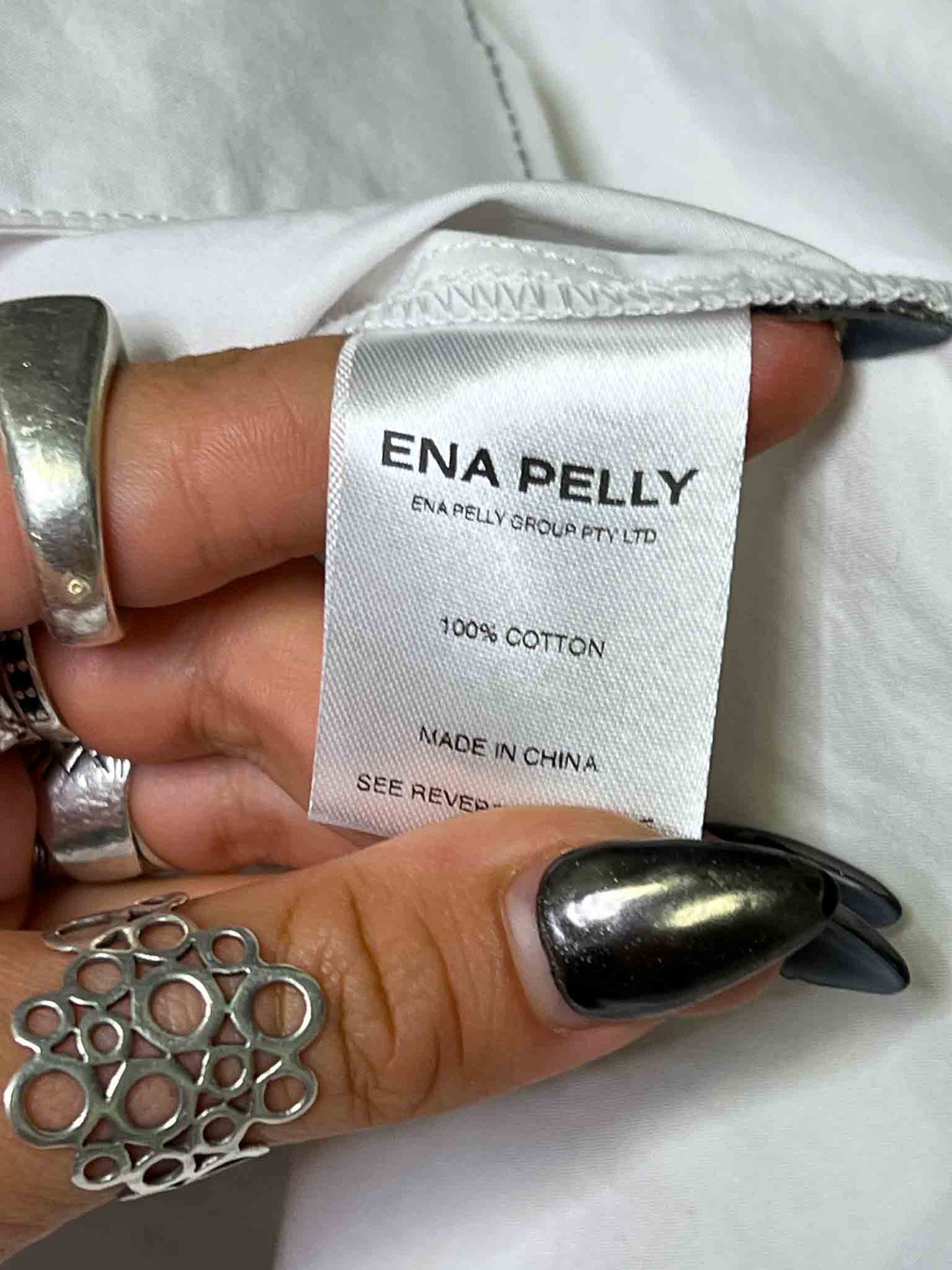 Size 8 | Ena Pelly Cotton Oversized Contrast Shirt