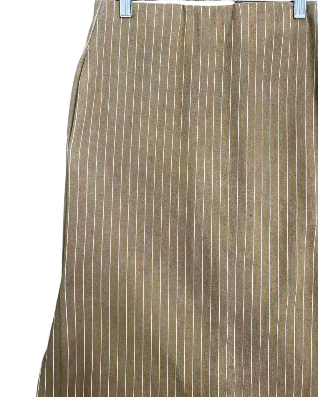 Size 8 - Pageant Hang Tough Olive Pinstripe Skirt