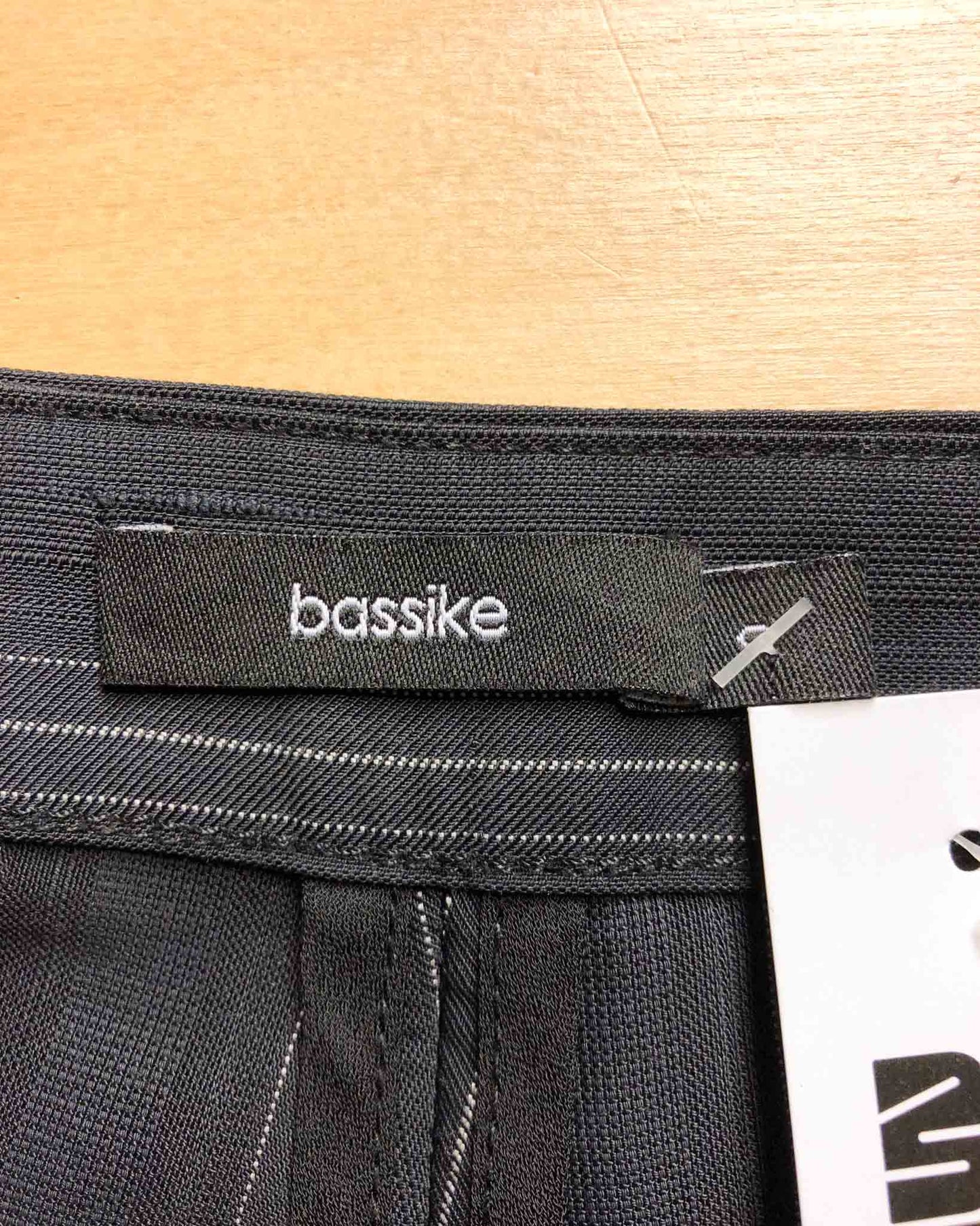 Size 6 (0) | Bassike Wrap Pinstripe Pants