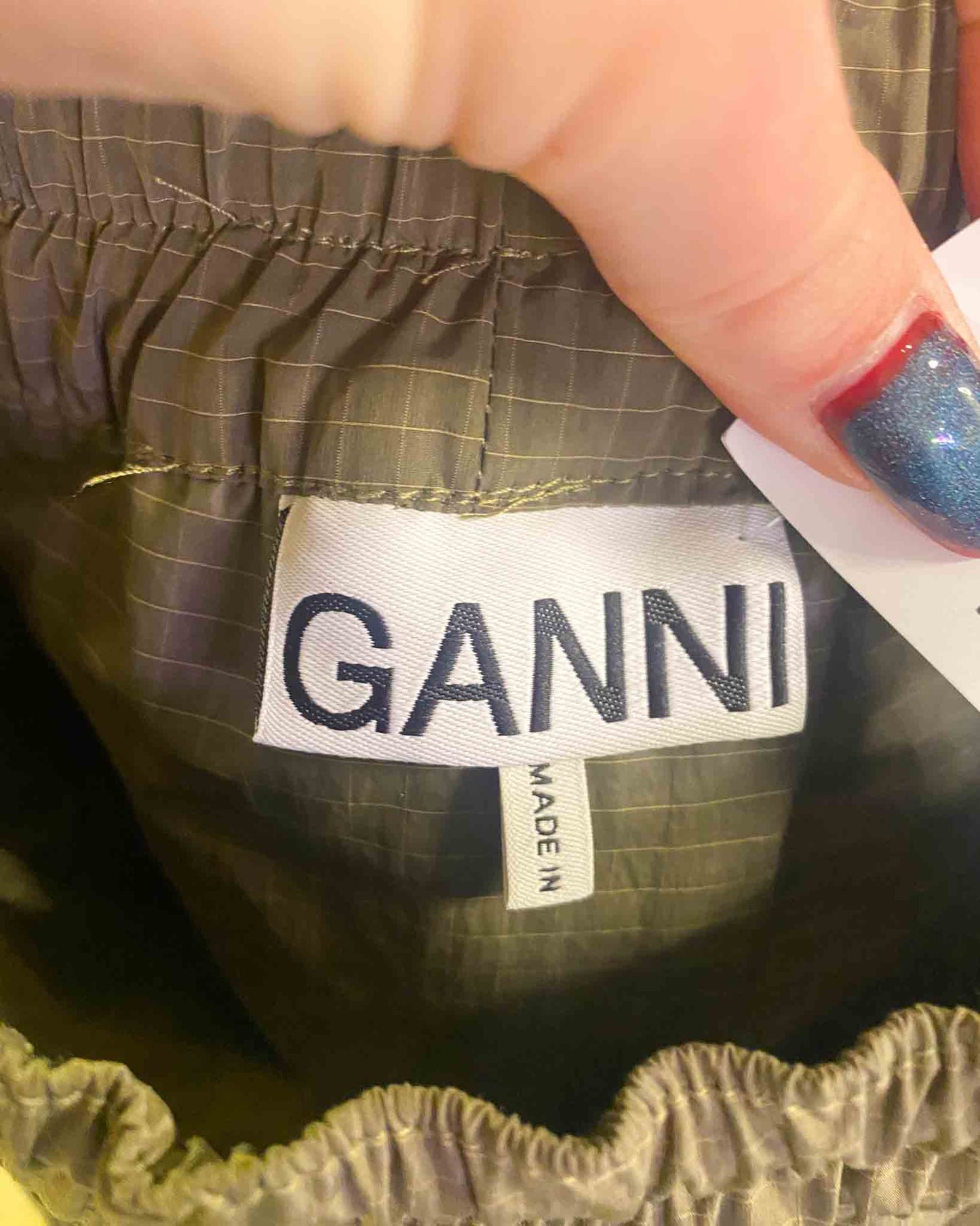 Size XS | Ganni Green Ripstop Pants