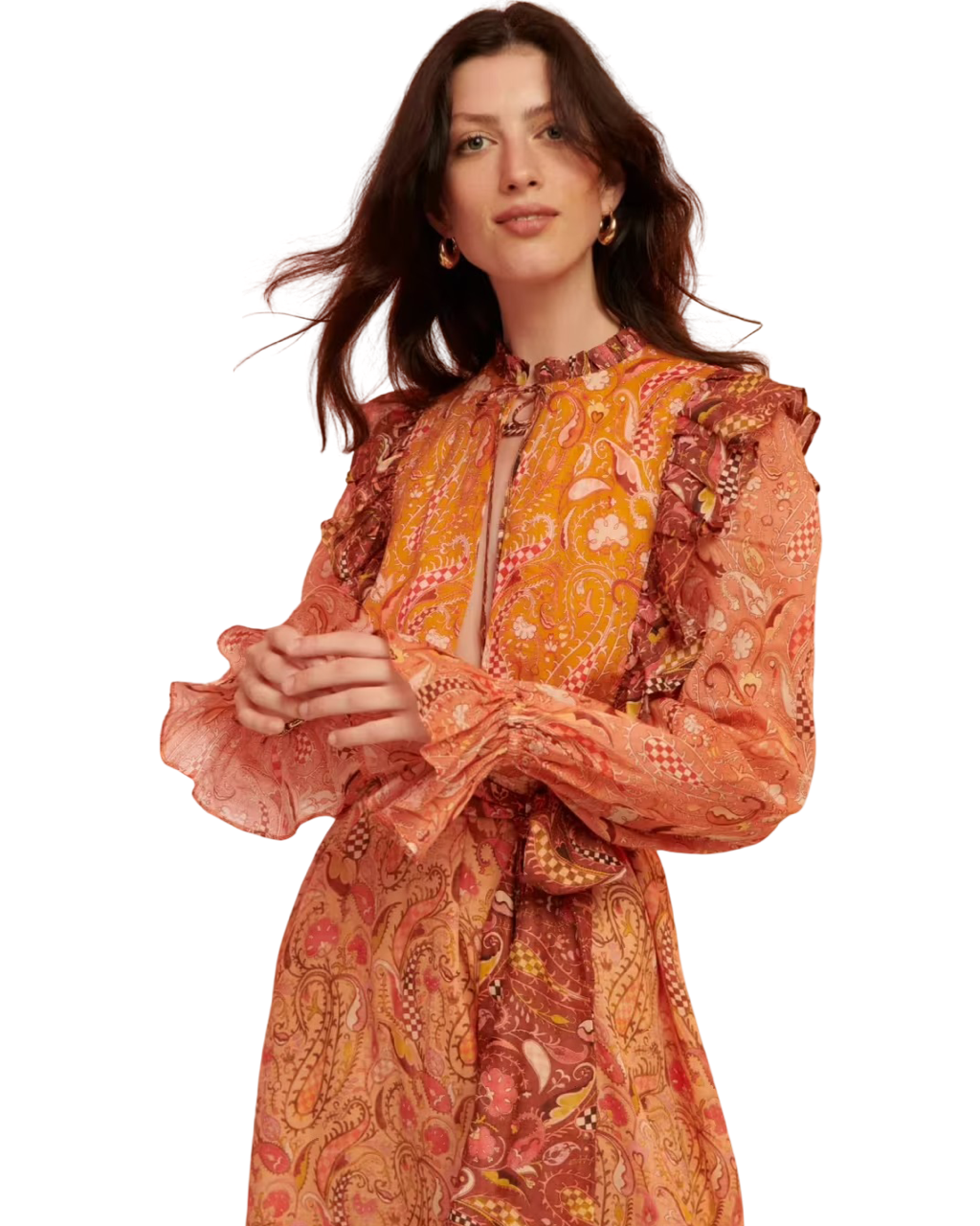 Pink/Orange Kate Ford Dress, 2 (M)