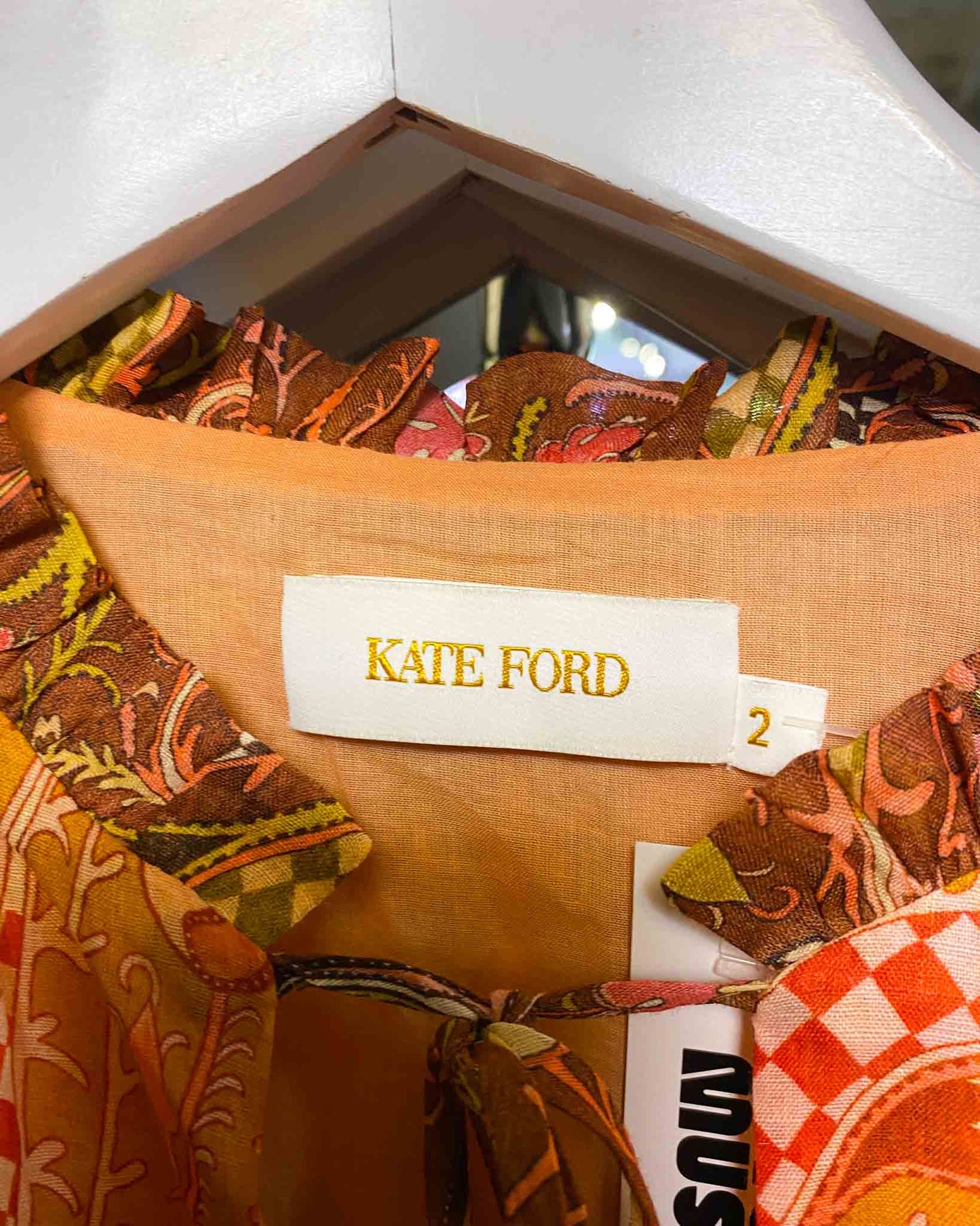 Pink/Orange Kate Ford Dress, 2 (M)