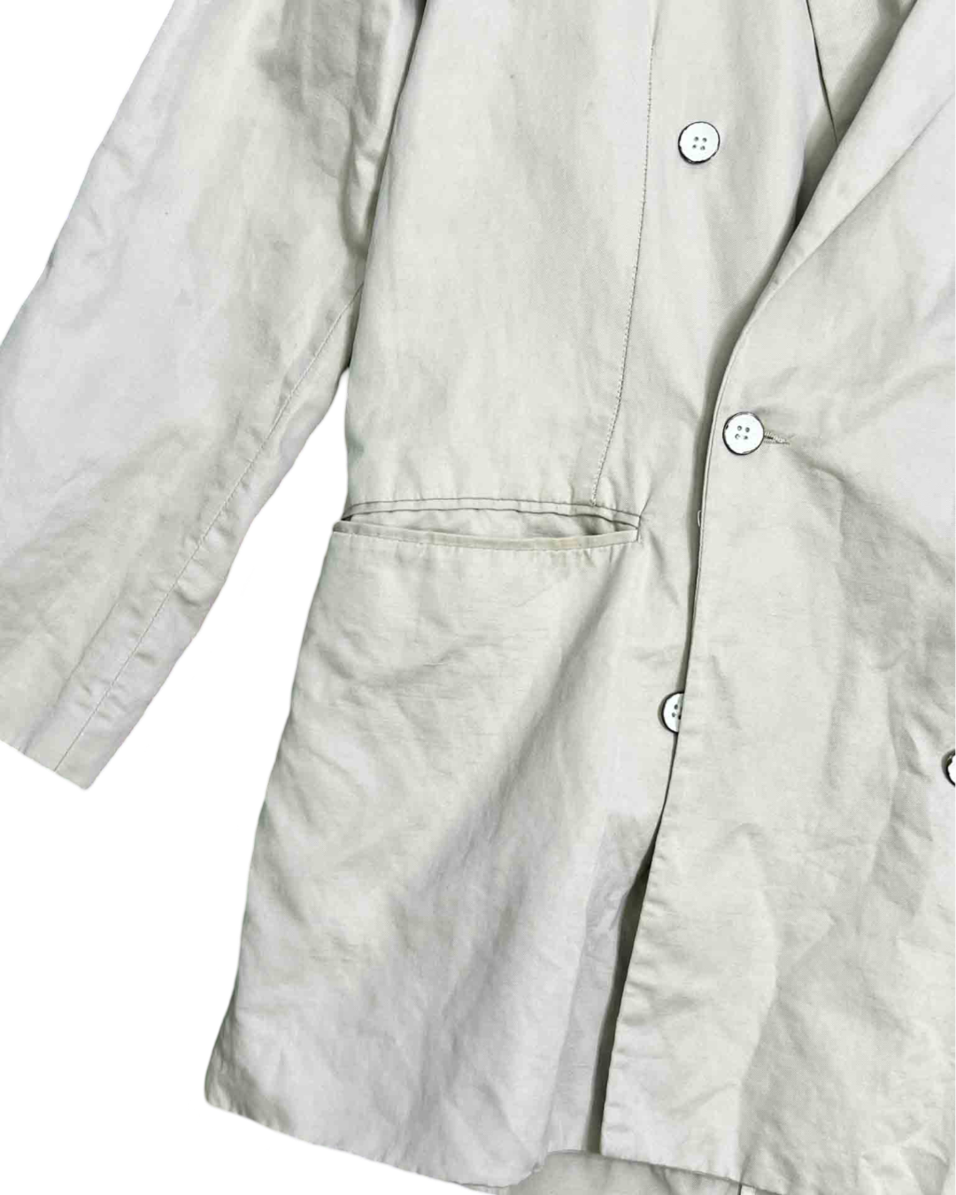 Size 8 - Rag & Bone Ecru Linen Blend Double Breasted Jacket